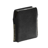 Carbon Single Card Case – Black Bridle Leather