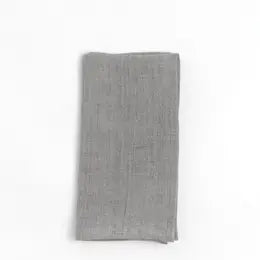 Stone Washed Linen Hemmed Dinner Napkin, Oyster