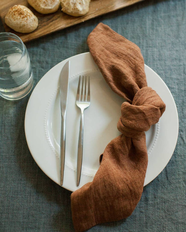 Stone Washed Linen Dinner Napkin - Set of 2