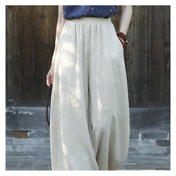 Cotton/Hemp Lantern Trousers