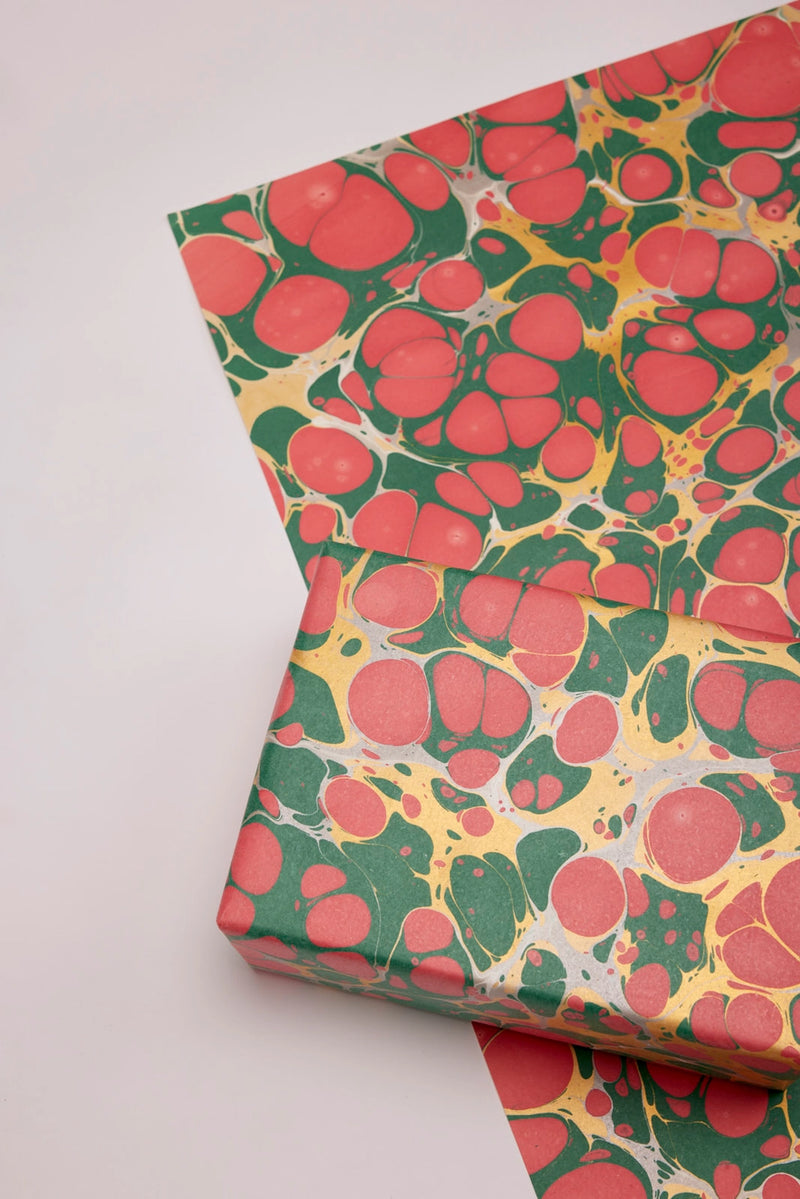 Hand Marbled Gift Wrap Paper