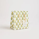 Block Print Gift Bag, Yellow Flower, Small