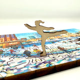 Downtown Ice Skating Wooden Puzzle