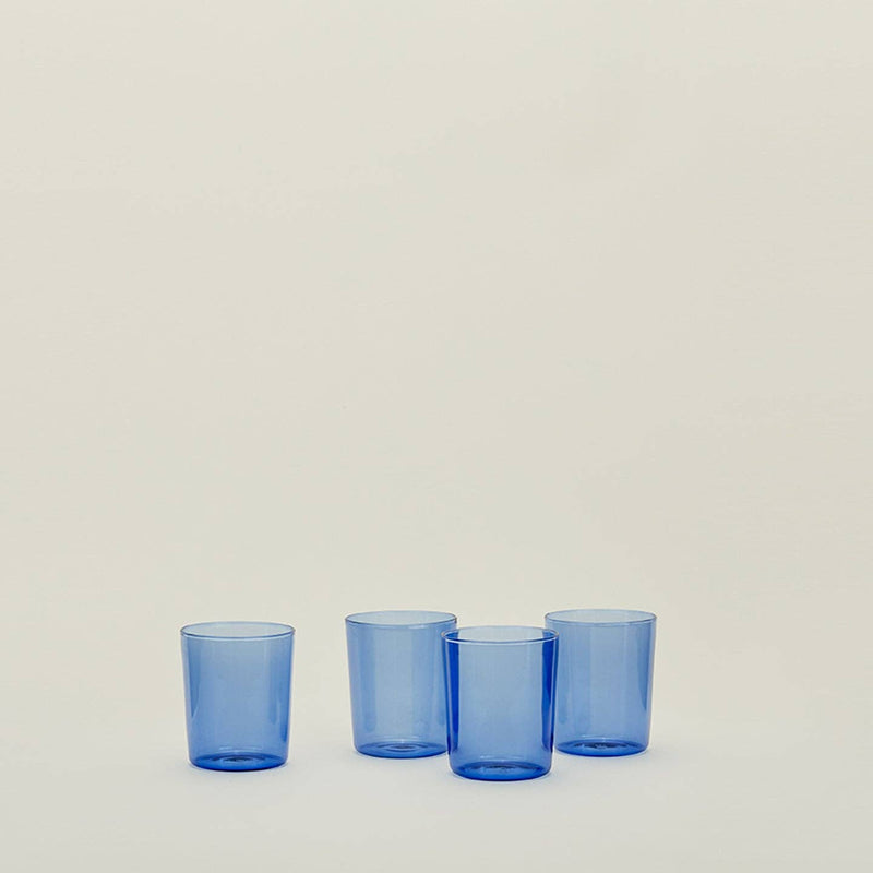 ESSENTIAL GLASSWARE - SET OF 4, BLUE - SMALL