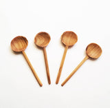 Olive Wood Condiment Spoons | Set of 4