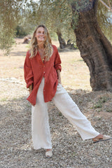 The Palma Shirt - Pomegranate