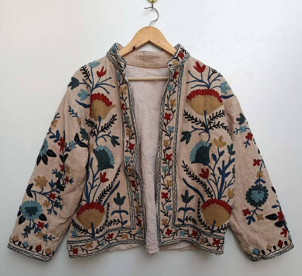 Cotton Suzani Hand Embroidered Jacket