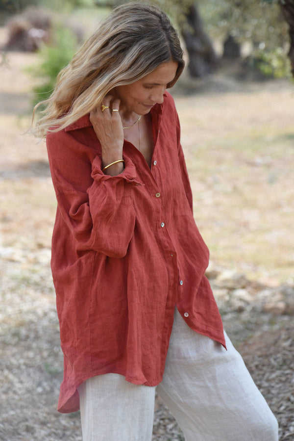 The Palma Shirt - Pomegranate