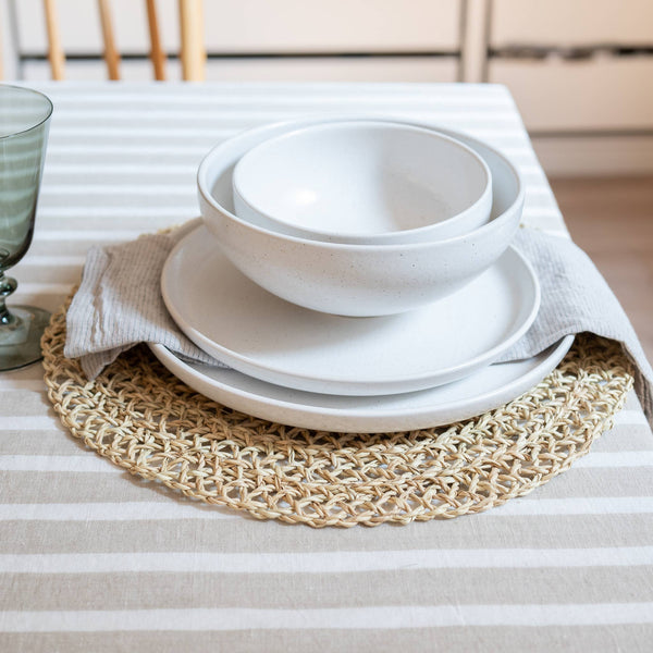 Open weave Round Straw Placemat