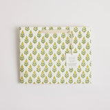 Block Print Gift Bag, Yellow Flower, Medium