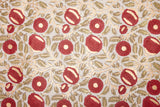 Block Print Gift Wrap, Red Flower