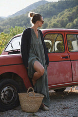 The Cashmere Marlow Long Cardigan - Ash