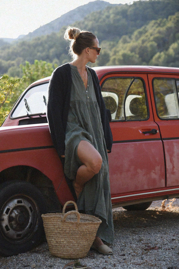 The Cashmere Marlow Long Cardigan - Ash