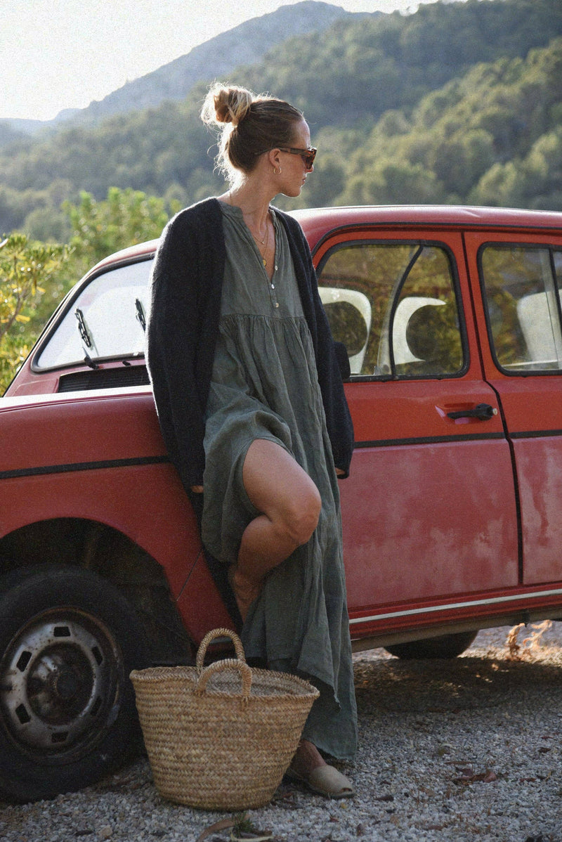 The Cashmere Marlow Long Cardigan - Ash