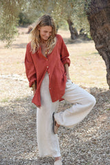 The Palma Shirt - Pomegranate