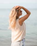 Sleeveless Crinkle Top