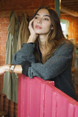 The Cashmere Yaya Cardigan - Ash