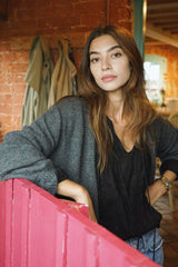 The Cashmere Yaya Cardigan - Ash