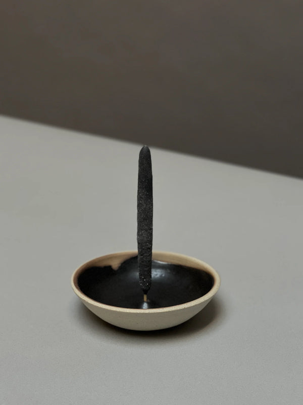 Stoneware Incense Holder, Black