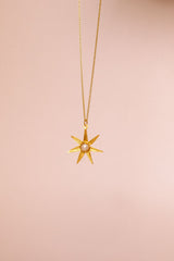 Atlas gold pendant necklace