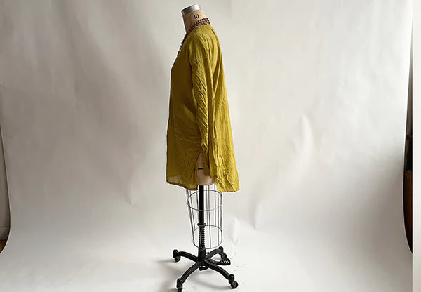 Shirttail Button Tunic, Celery