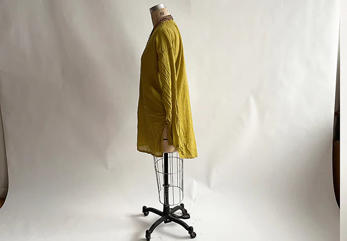 Shirttail Button Tunic, Celery