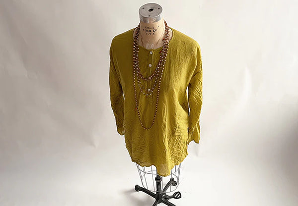 Shirttail Button Tunic, Celery