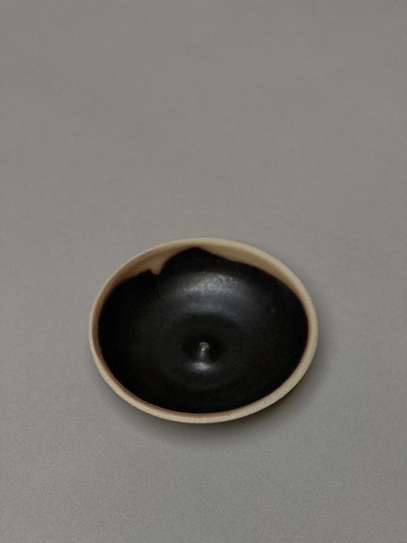 Stoneware Incense Holder, Black