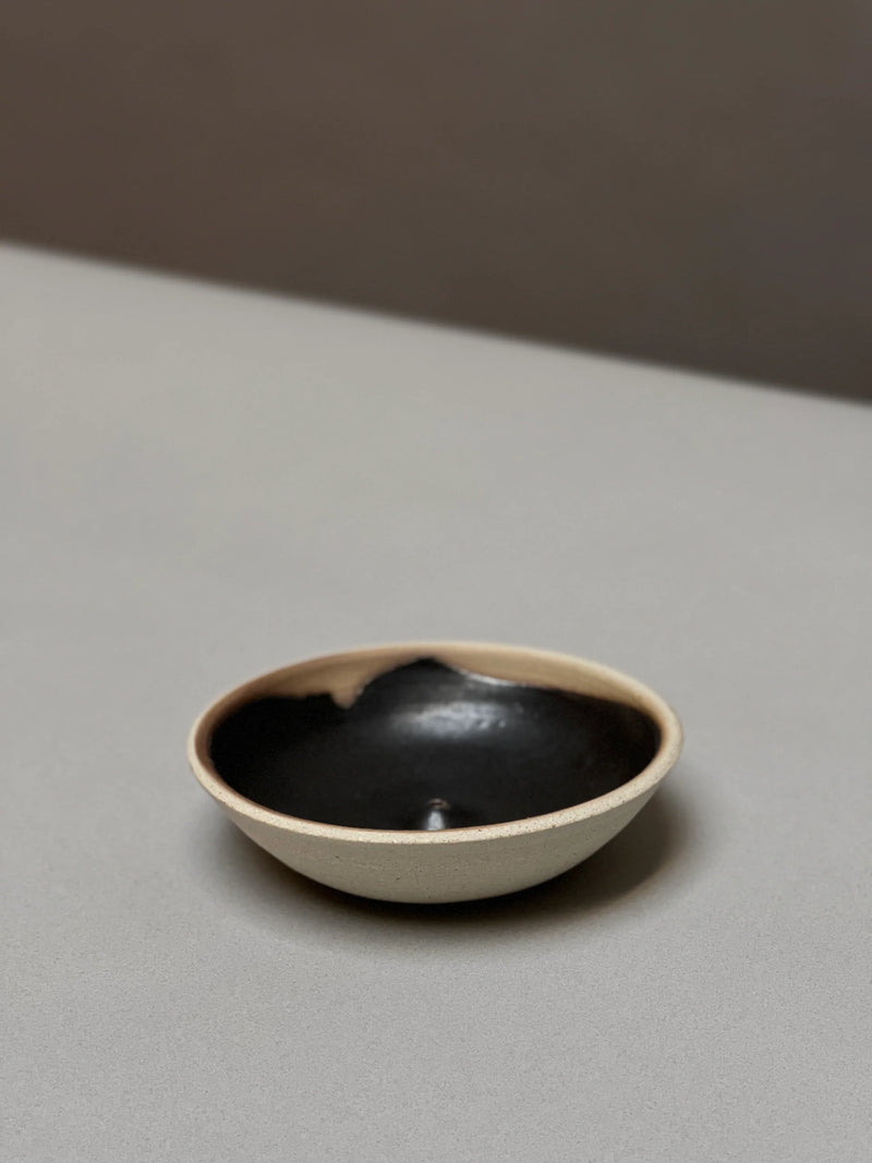 Stoneware Incense Holder, Black