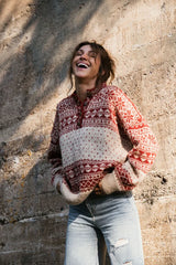 Imogene Oversized Wool Henley Sweater