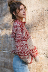 Imogene Oversized Wool Henley Sweater