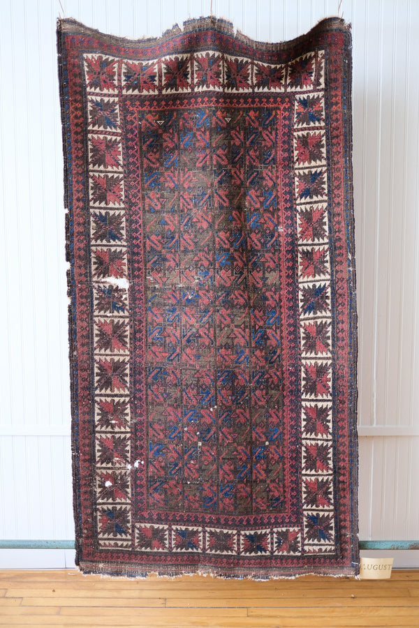 Antique Turkish Rug, Burgundy