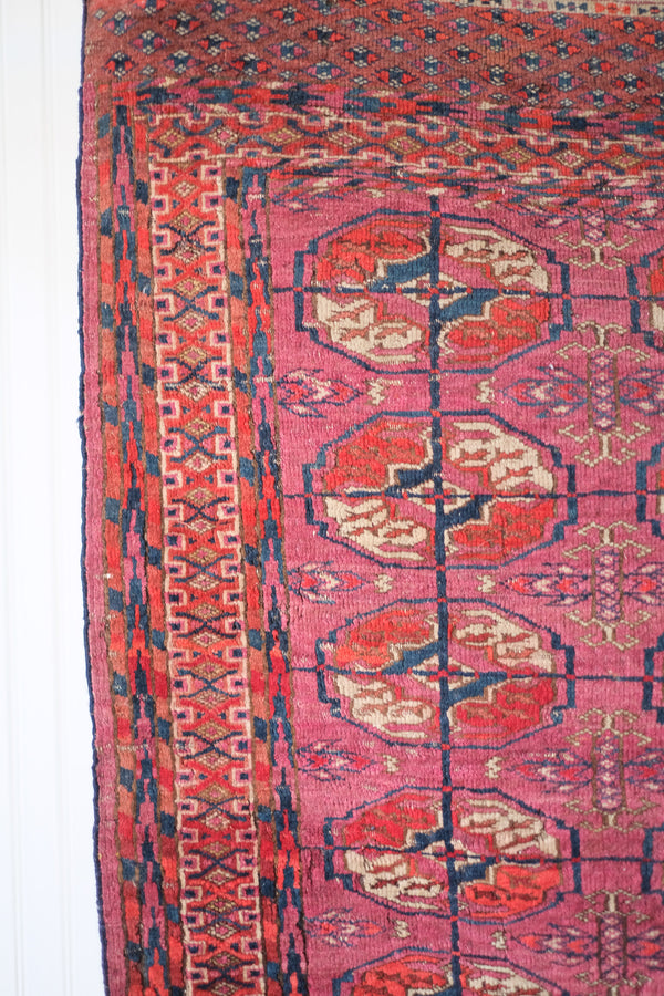 Antique Persian Square Rug, Red
