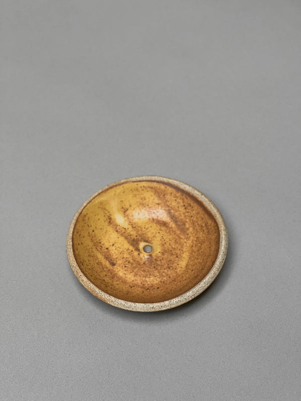 Stoneware Incense Holder, Yellow