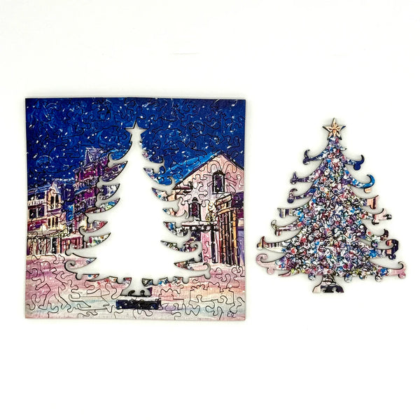Mackinac Christmas Tree Wooden Puzzle
