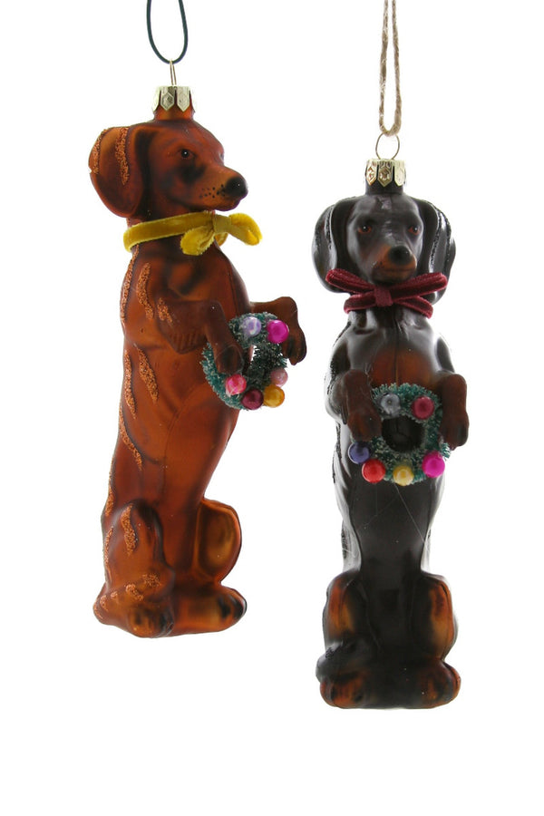 Festive Dachshund Dog Ornament