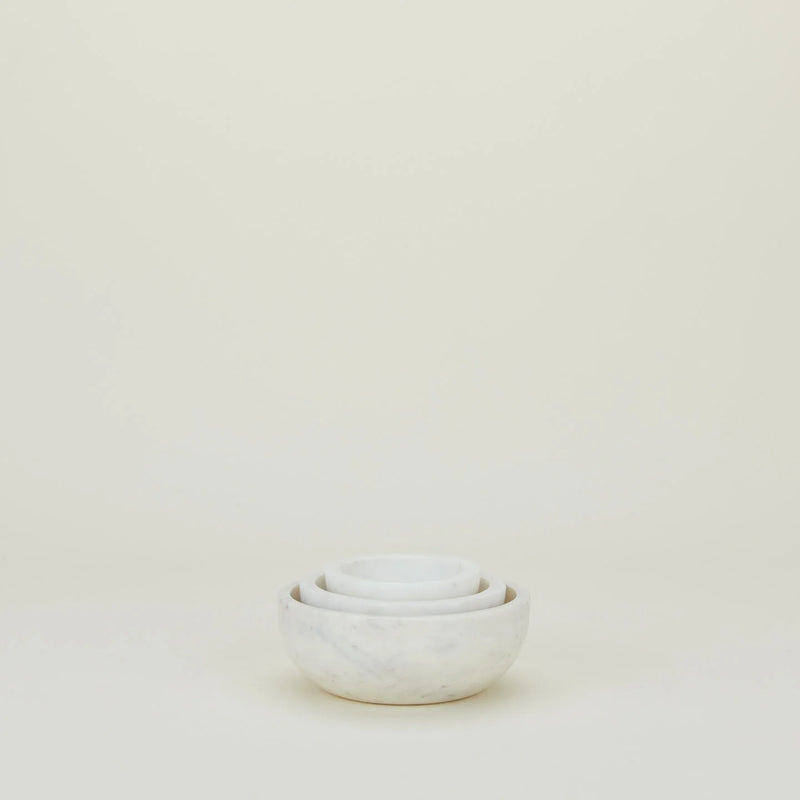 SIMPLE MARBLE BOWL - MEDIUM - WHITE