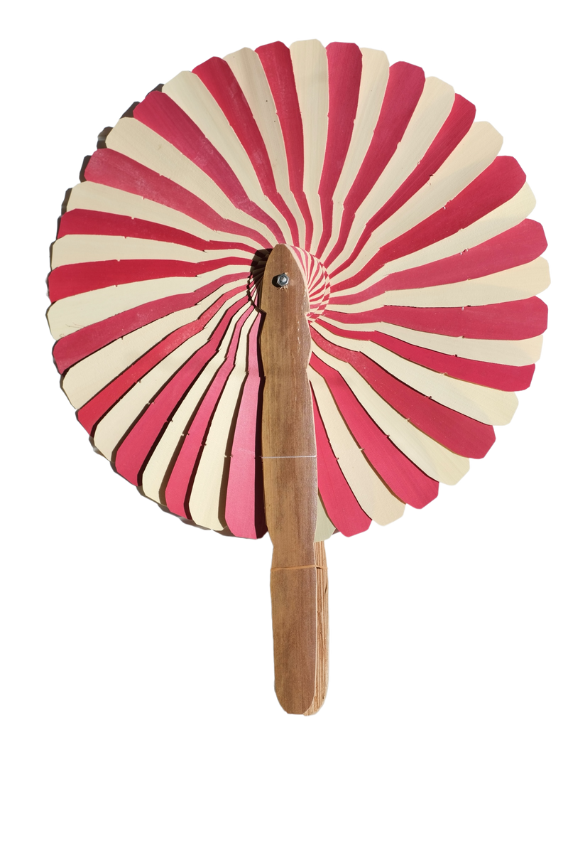Cambodian Hand Fan, Red