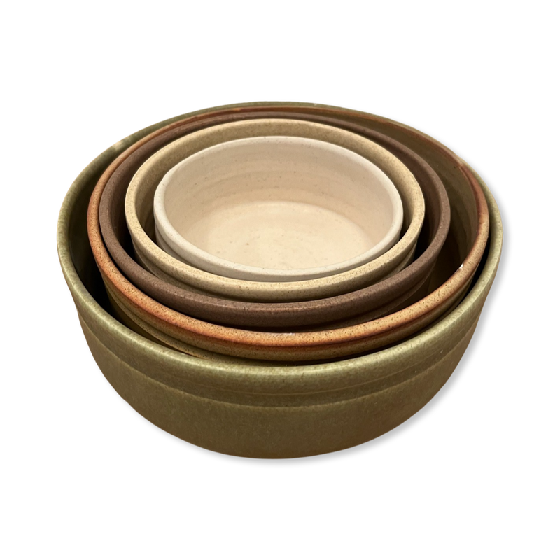 Ramekin Bowl Set, Earth Tones, S/5