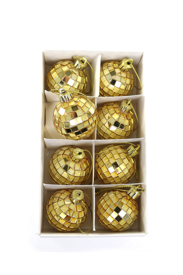 Tiny Disco Ball Ornament, Gold