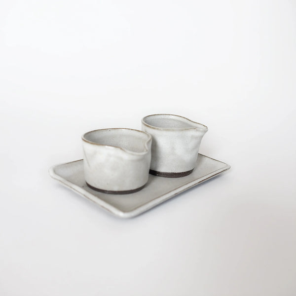 Salt and Pepper Cellars w/ Tray