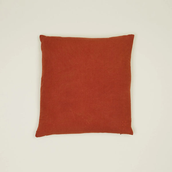 SIMPLE LINEN PILLOW - RUST - 18" x 18"