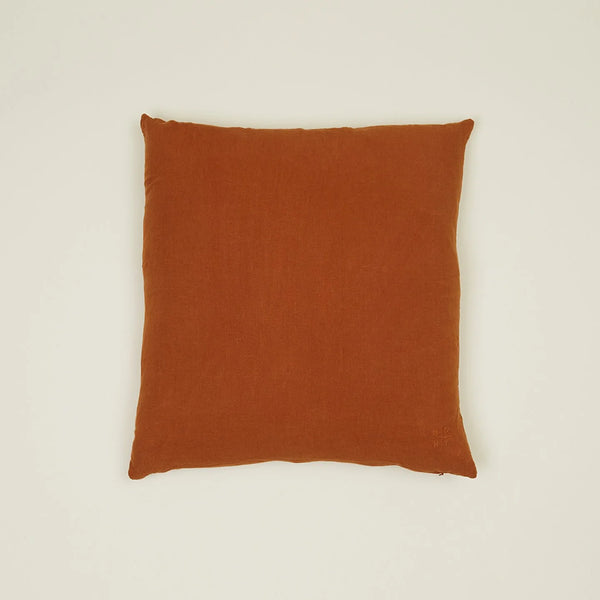 SIMPLE LINEN PILLOW - TERRACOTTA - 18" x 18"
