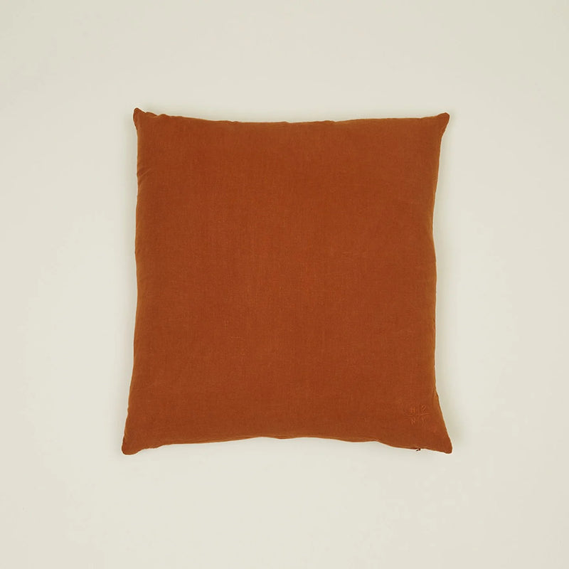 SIMPLE LINEN PILLOW - TERRACOTTA - 18" x 18"