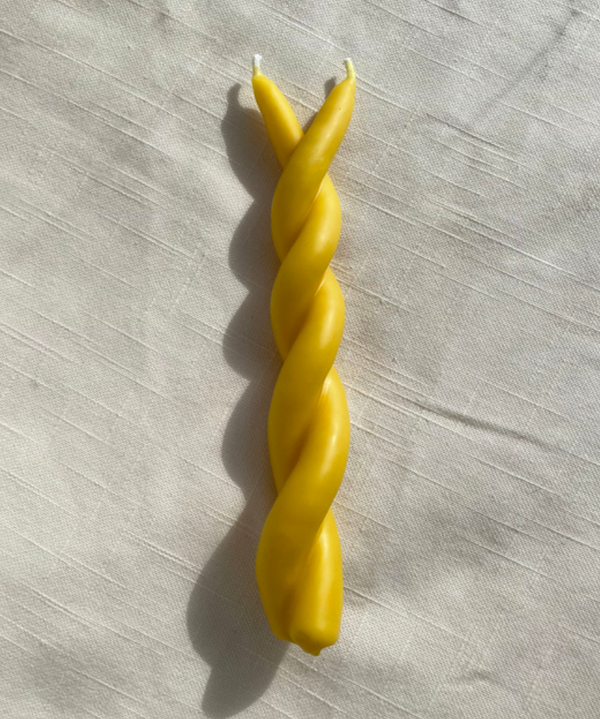 Twisted Duplero Beeswax Taper