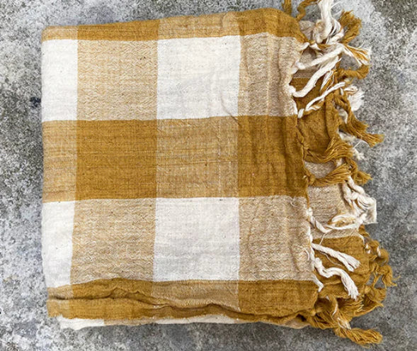 Yellow Check Kitchen Towel