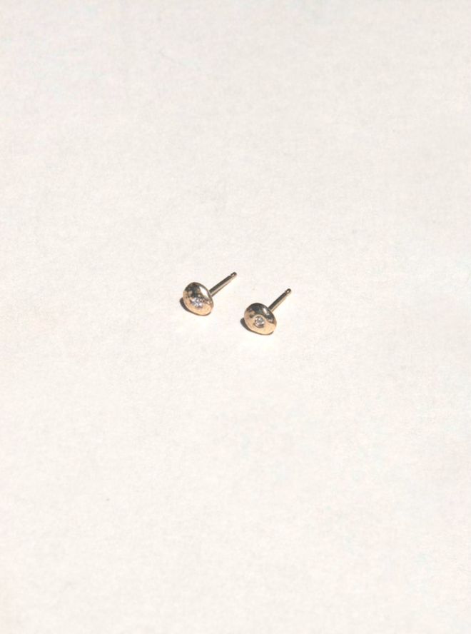 Neve Tiny Diamond Stud Earrings