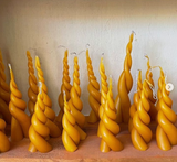 Beeswax Twisted Candle, Single, XL