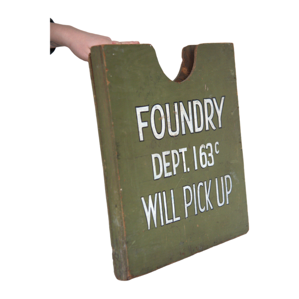 Hand-Painted Foundry Sign