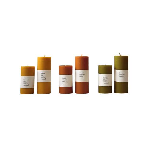 Organic Beeswax Pillar Candles